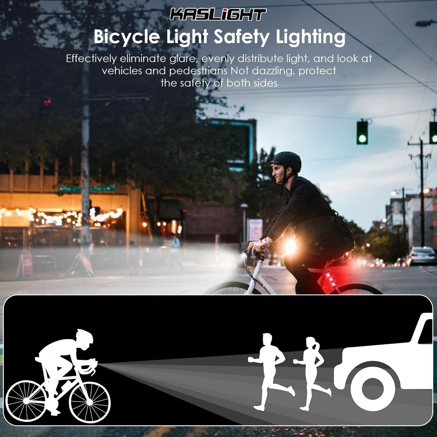 Waterproof Bike Headlight with Digital Display & 10000mAh Battery - 5 Modes