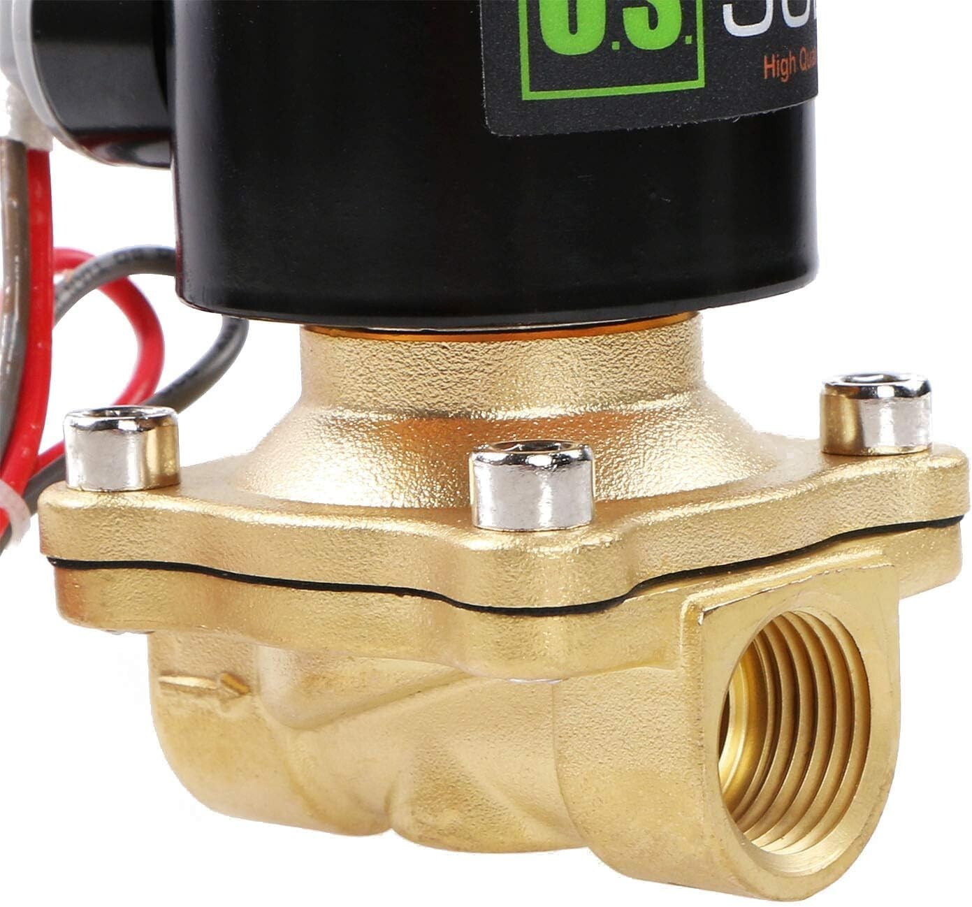 Durable 1/2" Brass Electric Solenoid Valve - Instant Open/Close Action 24VAC