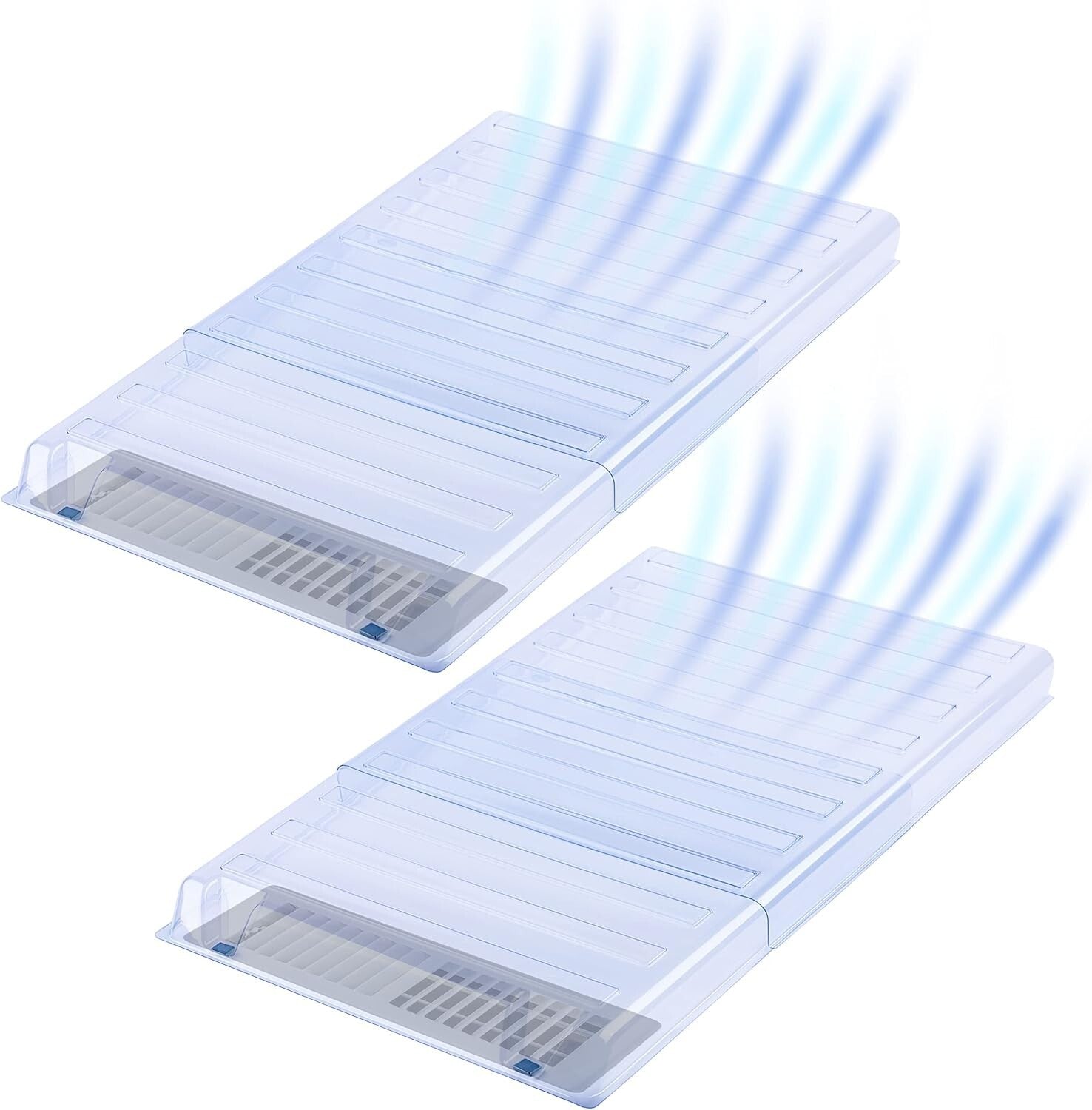 Clear Magnetic Vent Extender - Premium Build for 10" and 12" Registers, 2 Pack