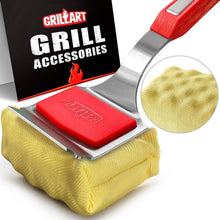 Load image into Gallery viewer, Durable Stainless Steel Bristle-Free Grill Brush &amp; Scraper with Extension Handle