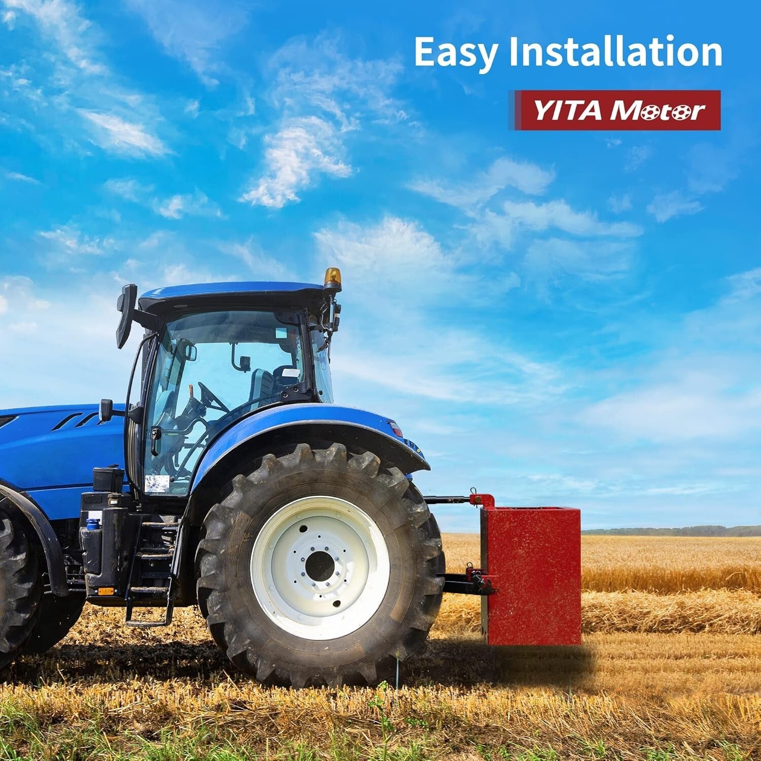 800 lbs Heavy Duty Tractor Ballast Box with Quick Hitch for Category 1 Tractors