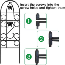 Load image into Gallery viewer, Durable 60" x 18" Butterfly Design Garden Trellis for Climbing Roses &amp; Vines
