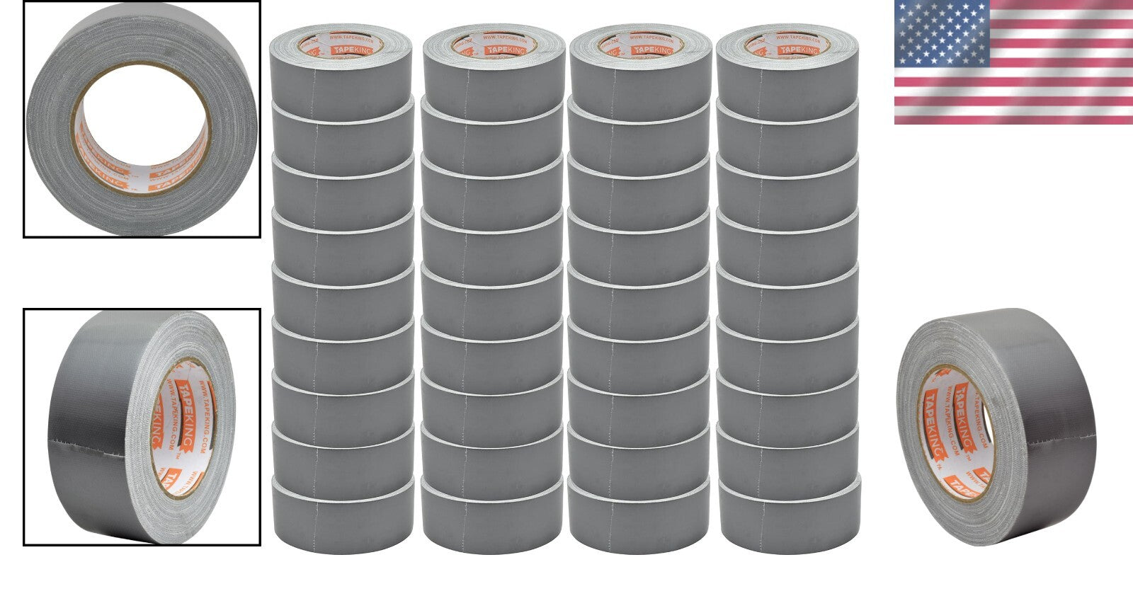 Versatile 36 Rolls of Silver Duct Tape 1.88" x 35 Yards - Waterproof & Tearable