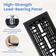 Load image into Gallery viewer, Matte Black 4x10 Heavy Duty Floor Register with Adjustable Air Dampers - 2 Pack