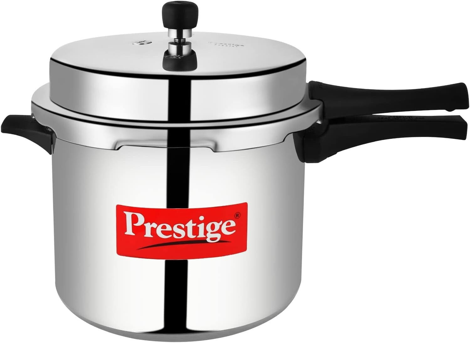 Efficient 10L Silver Pressure Cooker - Heavy-Duty Aluminum, Ergonomic Handles