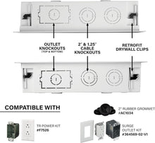 Load image into Gallery viewer, 9 Inch In-Wall Enclosure for TVs - Matte White Dual-Purpose Media Storage Box