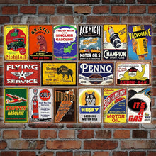 Load image into Gallery viewer, Vintage Metal Sign Collection: 35 Reproduced Retro Signs for Home &amp; Garage