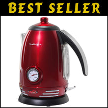 Load image into Gallery viewer, 1.7L Retro Electric Water Kettle with 1500W Rapid Boil and Boil-Dry Protection