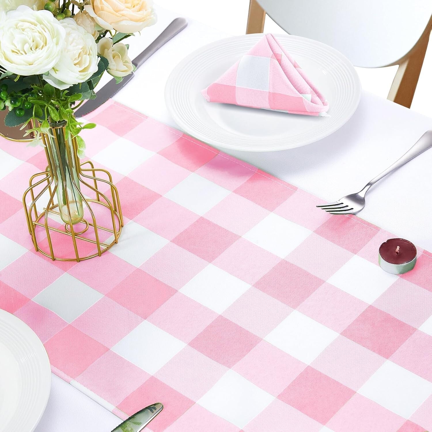 Buffalo Check Table Runners 12-Pack – 14" x 108" Gingham for Weddings & Dining