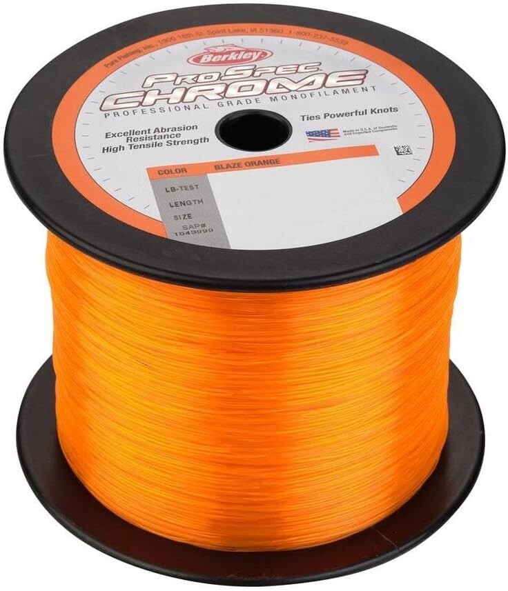 40lb Break Strength Fishing Line - ProSpec Chrome 1000yd Monofilament