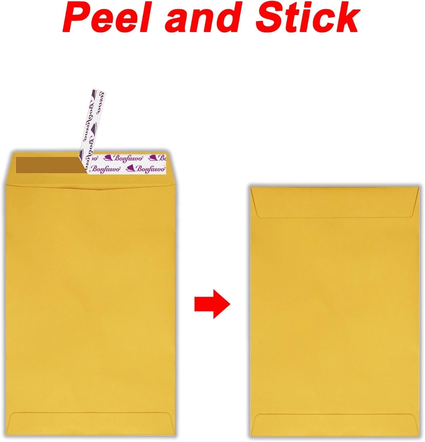 Sturdy 300 Pack 9x12 Brown Mailing Envelopes - Printable Self-Seal Kraft Paper