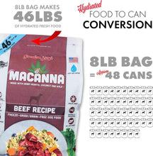 Load image into Gallery viewer, Macanna Beef Freeze-Dried Dog Food - 8lb for All Life Stages &amp; Dietary Needs