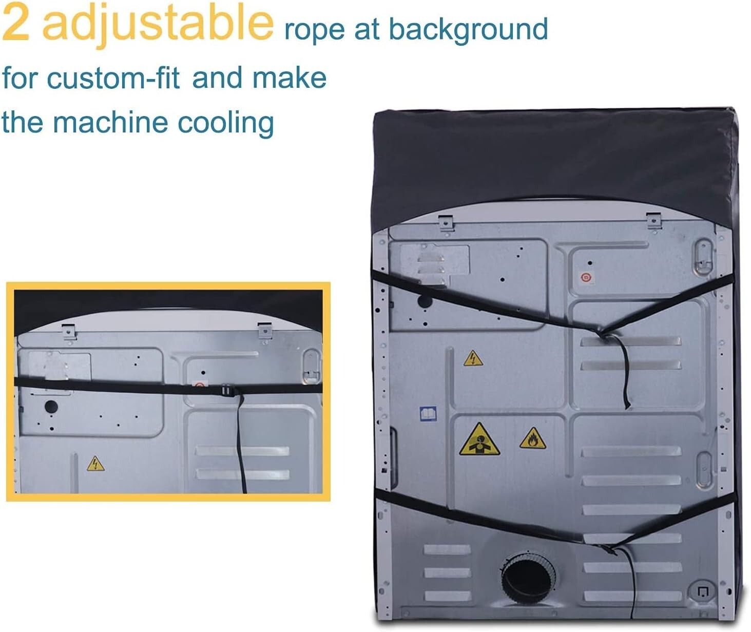 Durable Black Washer/Dryer Cover Set - Waterproof and Dustproof for All Models