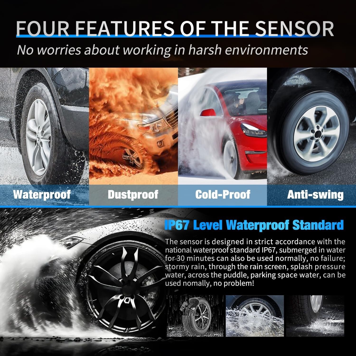 High Accuracy TPMS Sensors for RAM 2500 3500 4500 5500 & Jeep Cherokee - OE Fit