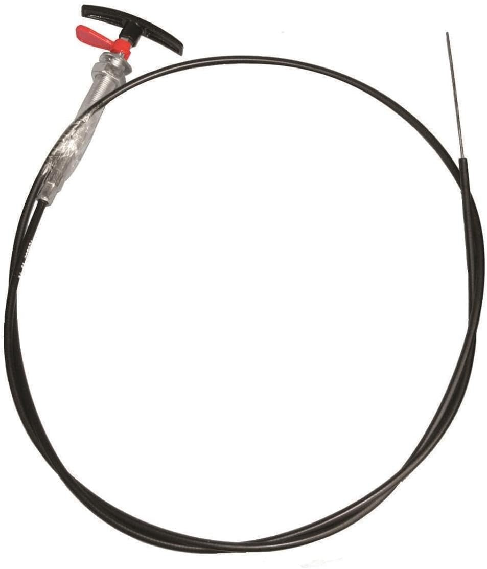 Stainless Steel Waste Valve Cable with Handle - Fits Passenger Cars, 96" Long