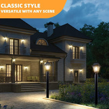 Load image into Gallery viewer, Weather-Resistant Garden Post Light with Pier Mount - Cast Aluminium Fixture