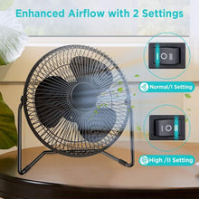 Load image into Gallery viewer, Portable 9 Inch USB Powered Fan: Elegant Metal Frame, Adjustable Cooling Speed