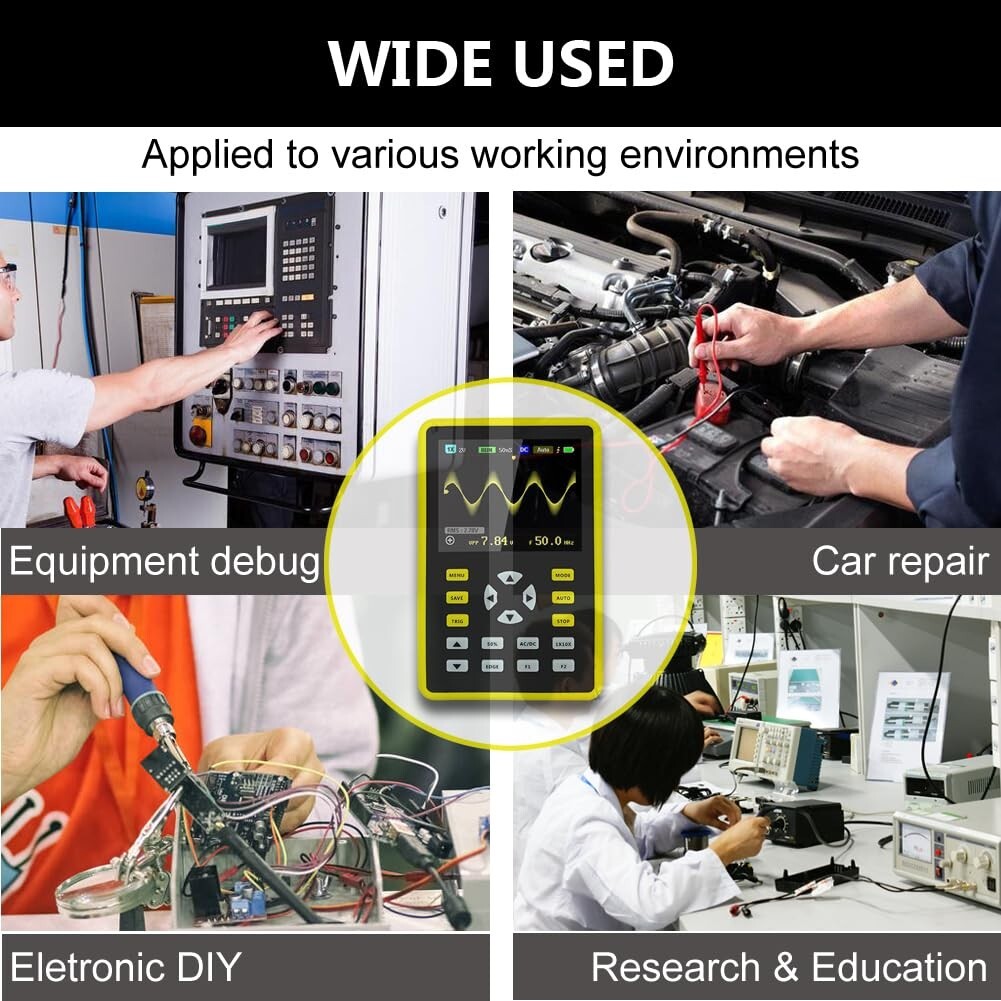 Digital Mini Oscilloscope - 500MS/s Sampling Rate with Powerful Trigger Modes
