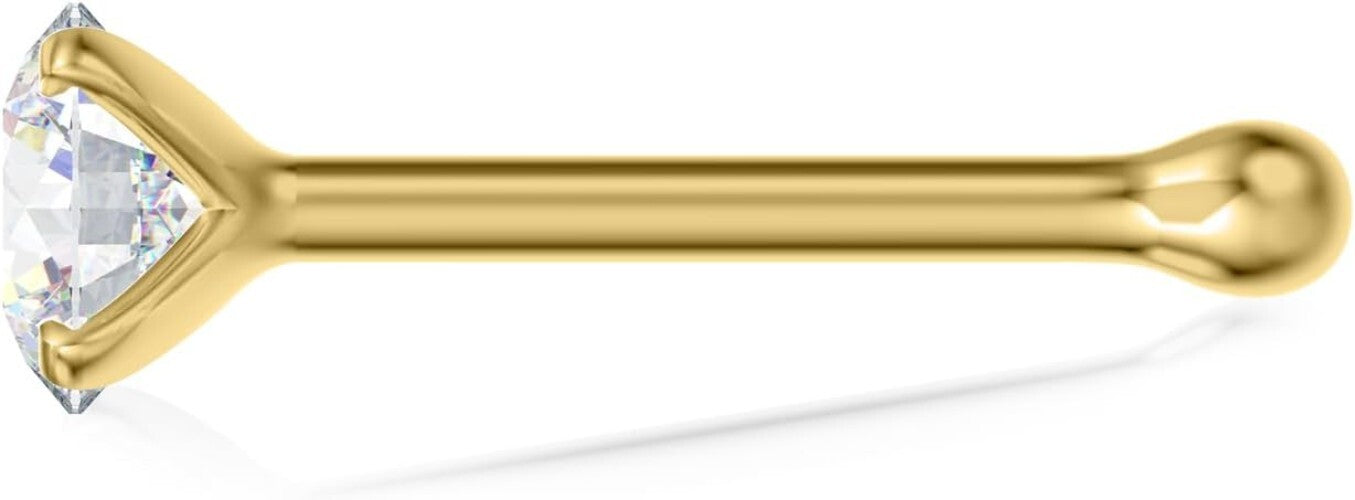 Versatile IGI Certified Diamond Nose Studs in 14K Gold | Perfect Gift Option
