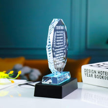 Load image into Gallery viewer, Elegant Glass Keepsake for Dad with LED Base - Meaningful Gift for Any Occasion