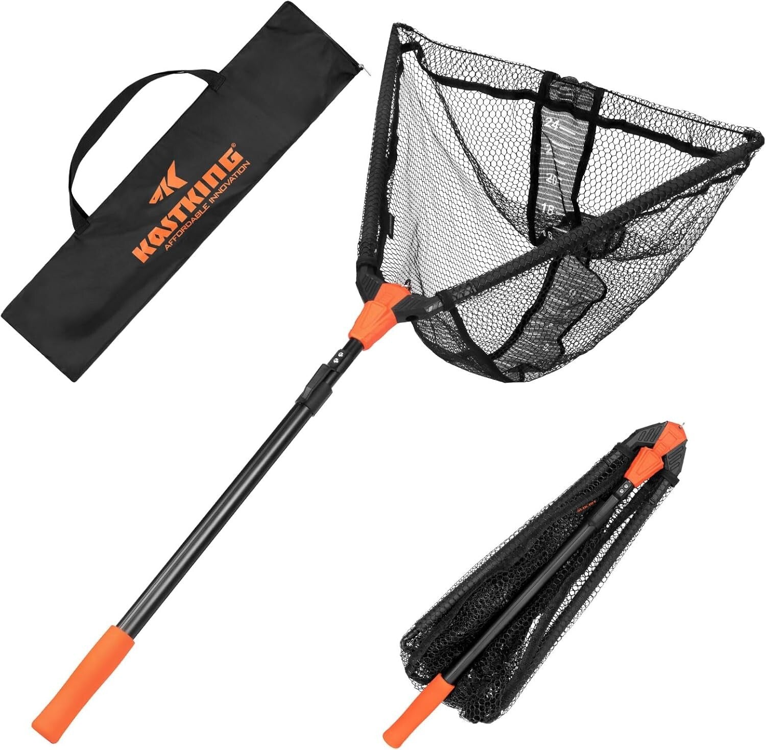 Lightweight Fish Landing Net with Triangle Design & Built-in Length Measurement