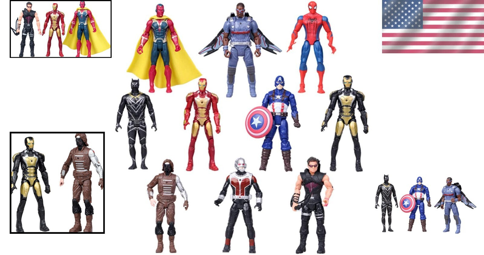 Ultimate Super Hero Action Figure Collection - 6.7-Inch Figures (Pack of 10)
