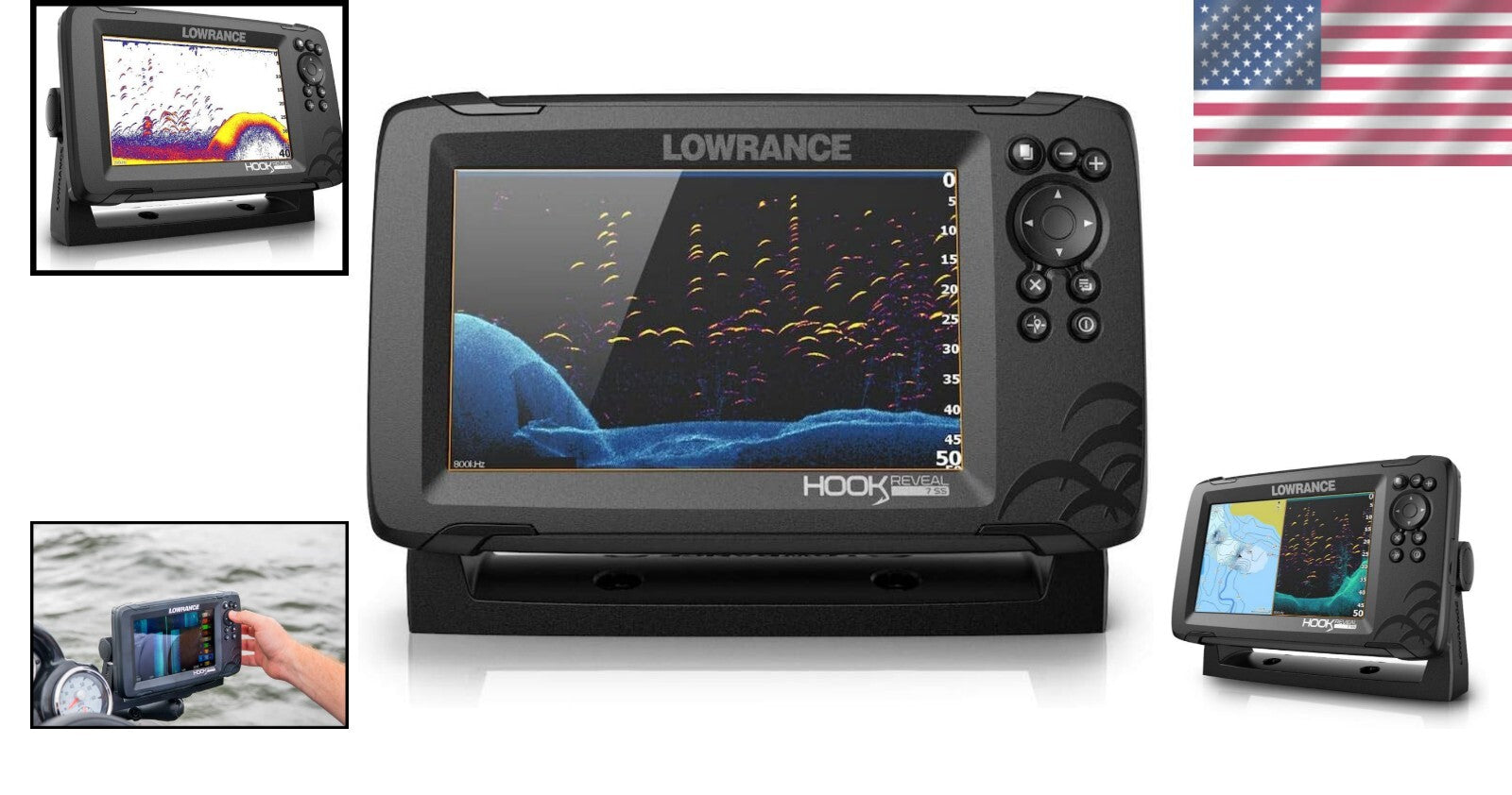 7" Fish Finder with FishReveal & Autotuning Sonar - Perfect for Every Angler