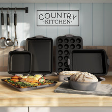 Load image into Gallery viewer, Nesting Nonstick Bakeware Set - 10 Pieces with Silicone Handles for Easy Baking