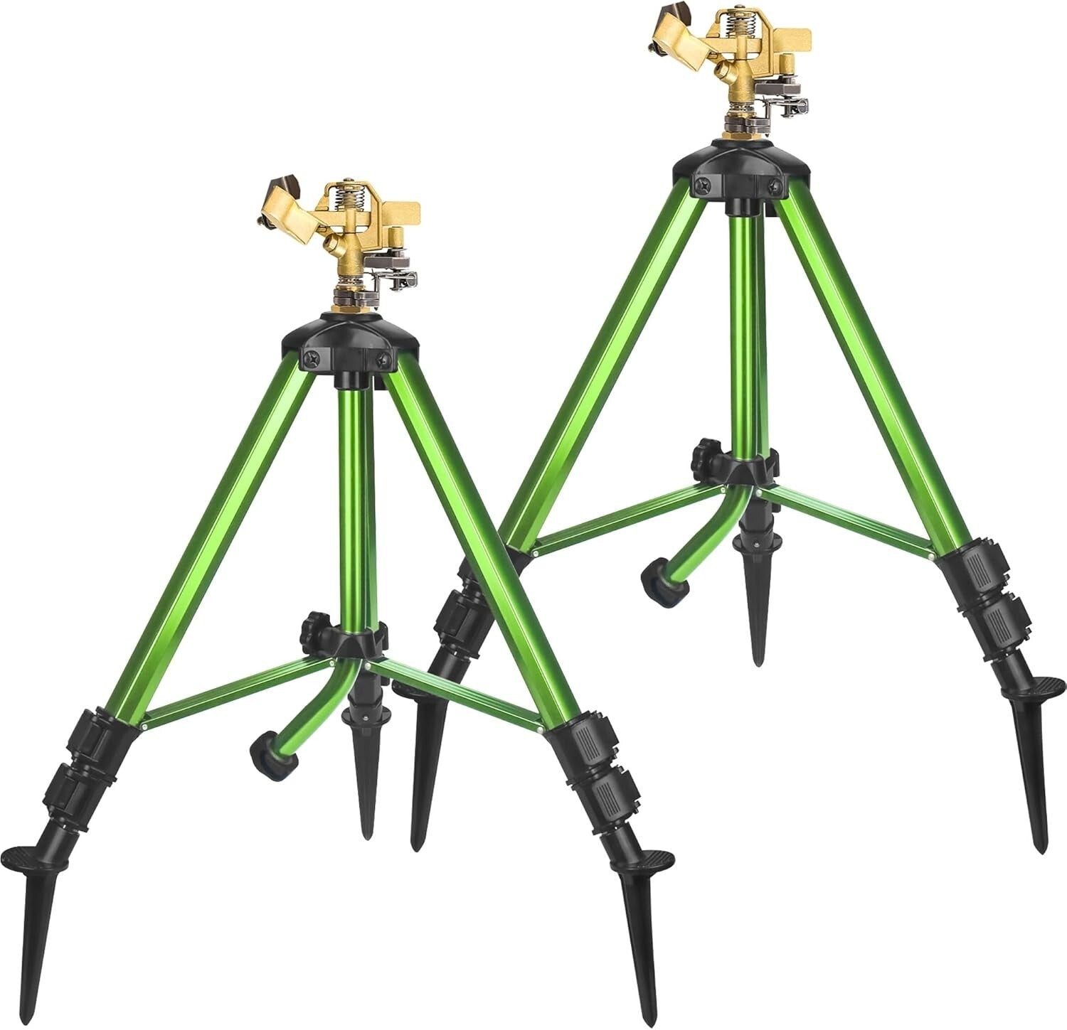 360° Adjustable Impact Sprinkler Set on Tripod Base for Effective Watering