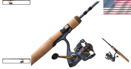 Deluxe President Fishing Rod and Reel Combo - 6'6" Medium Power for Bass Fishing