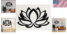 Load image into Gallery viewer, Contemporary Lotus Flower Metal Decor - 18" x 12" - Perfect for Home &amp; Office