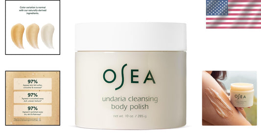 10oz Vegan Undaria Body Polish - Eco-Friendly AHA Scrub for Smooth Skin