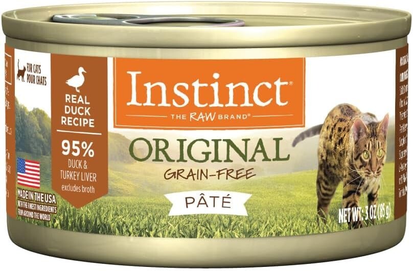 Natural Duck Pate Wet Cat Food - Grain-Free & High-Protein, 24 Pack of 3 oz
