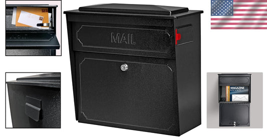 Classic Heavy-Gauge Locking Mailbox with Anti-Pry Mechanism - Mount Securely