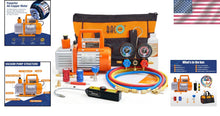Load image into Gallery viewer, Comprehensive 4 CFM Vacuum Pump with Leak Detector and Pressure Hoses Included