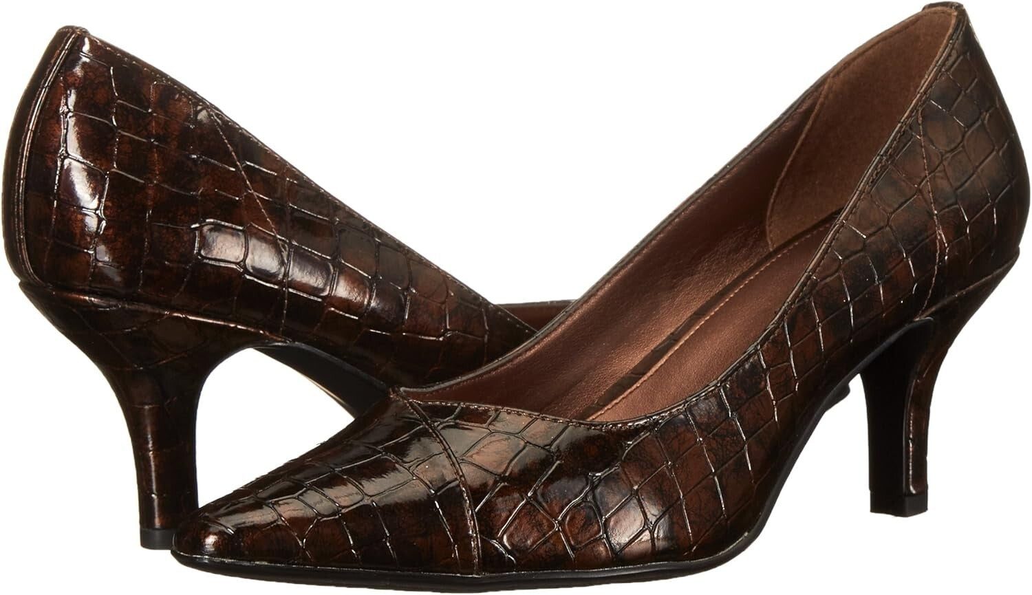 Chic Women's Bronze Pump with Lightweight Design - Comfort Fit, Size 8 X-Wide