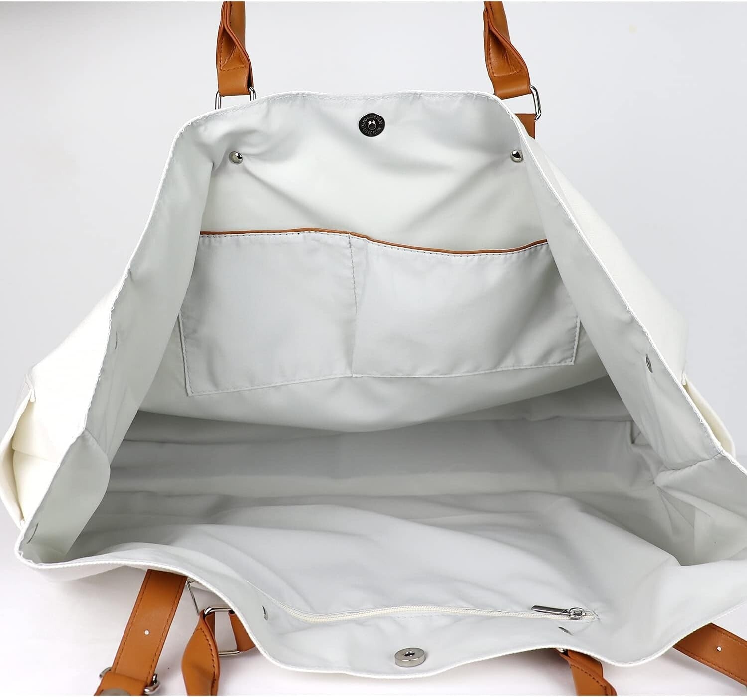 Stylish Waterproof Beach Bag with Vegan Leather Handle - Ideal for Travel & Fun