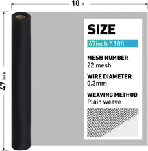 Load image into Gallery viewer, High Visibility 304 Stainless Steel Window Screen, 47in x 10ft - Perfect for DIY