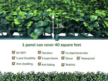 Load image into Gallery viewer, Artificial Boxwood Hedge Roll 48x120 for Beautiful Indoor/Outdoor Privacy
