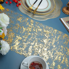 Load image into Gallery viewer, Versatile Gold Glitter Mesh Table Runner 11" x 100ft - Perfect for Any Occasion