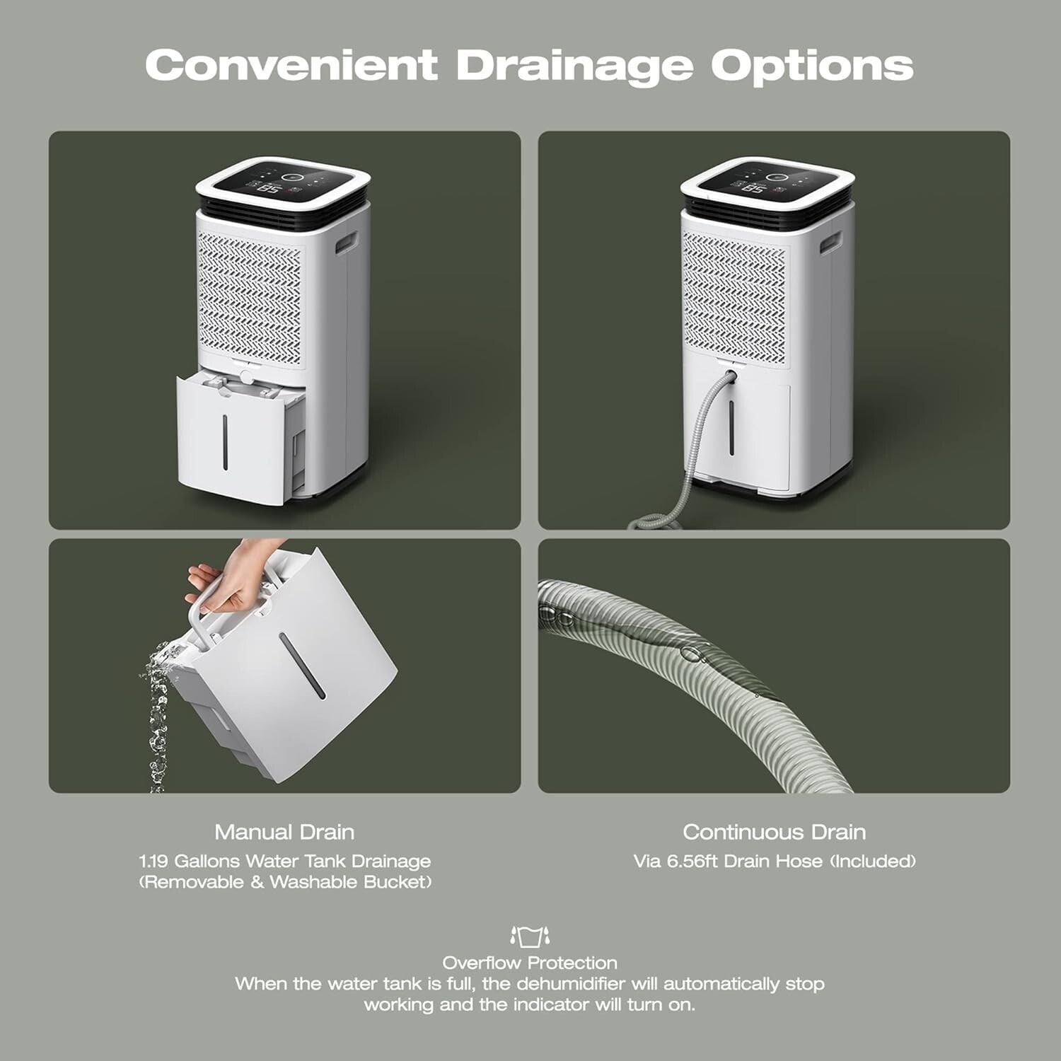 Powerful 70 Pints Dehumidifier for Large Rooms - Safe & Efficient Home Solution