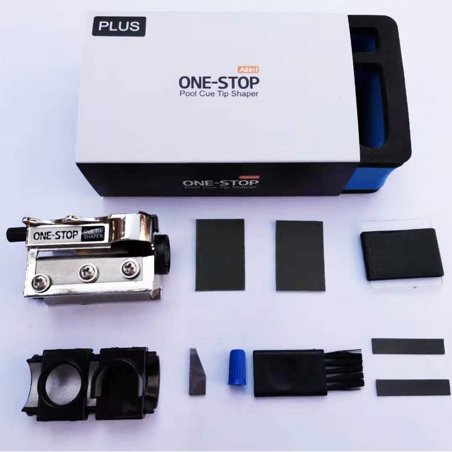 Professional-Grade Pool Cue Tip Repair Tool with Extra Blade - Compact Design