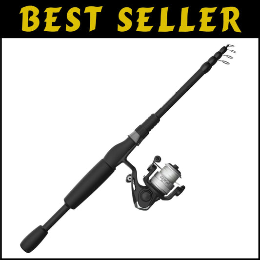 Compact Telescoping Fishing Combo: 33 Spinning Reel with 5ft Rod for All Anglers