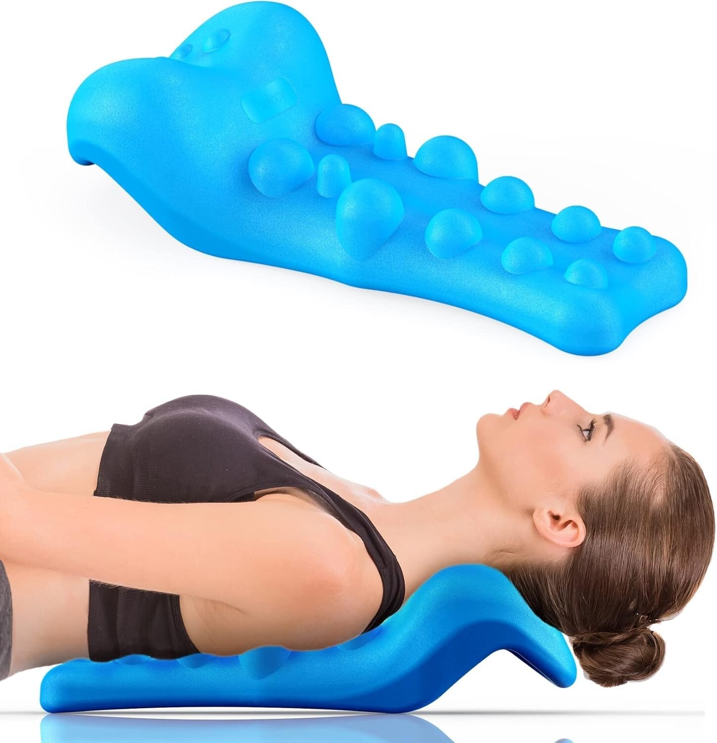 C-Shape Neck and Shoulder Relaxer with Massage Point - Relax Anytime, Anywhere