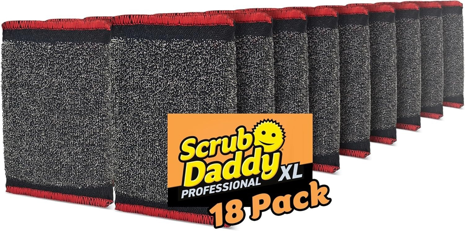 18-Pack Scour Daddy XL - Extra Large Steel Dish Scrubber for Tough Cleaning