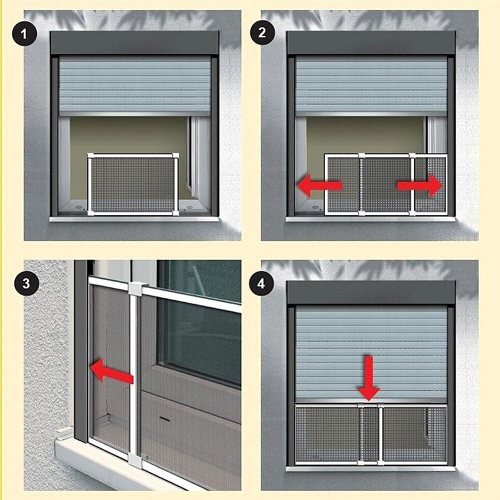Expandable Window Screens - Adjustable High-Density Mesh, Tool-Free Installation