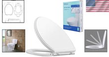 Load image into Gallery viewer, White Elongated Toilet Seat with Quick Release - Premium Quiet Close Design