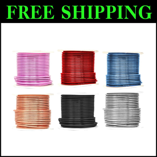 Mixed Color 12 Gauge Aluminum Craft Wire - Bendable & Versatile for All Crafts