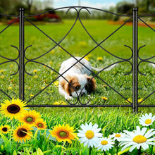 Load image into Gallery viewer, Sturdy 5-Piece Garden Fence Set - Easy Install 32in High Metal Edging for Yards