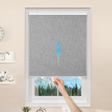 Load image into Gallery viewer, UV Protecting Cordless Roller Blinds for French Doors - 35" W X 75" H Grey Shade
